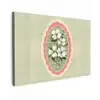 Bloemen - Illustratie - Geruit - Groen canvas 2cm klein -z3d