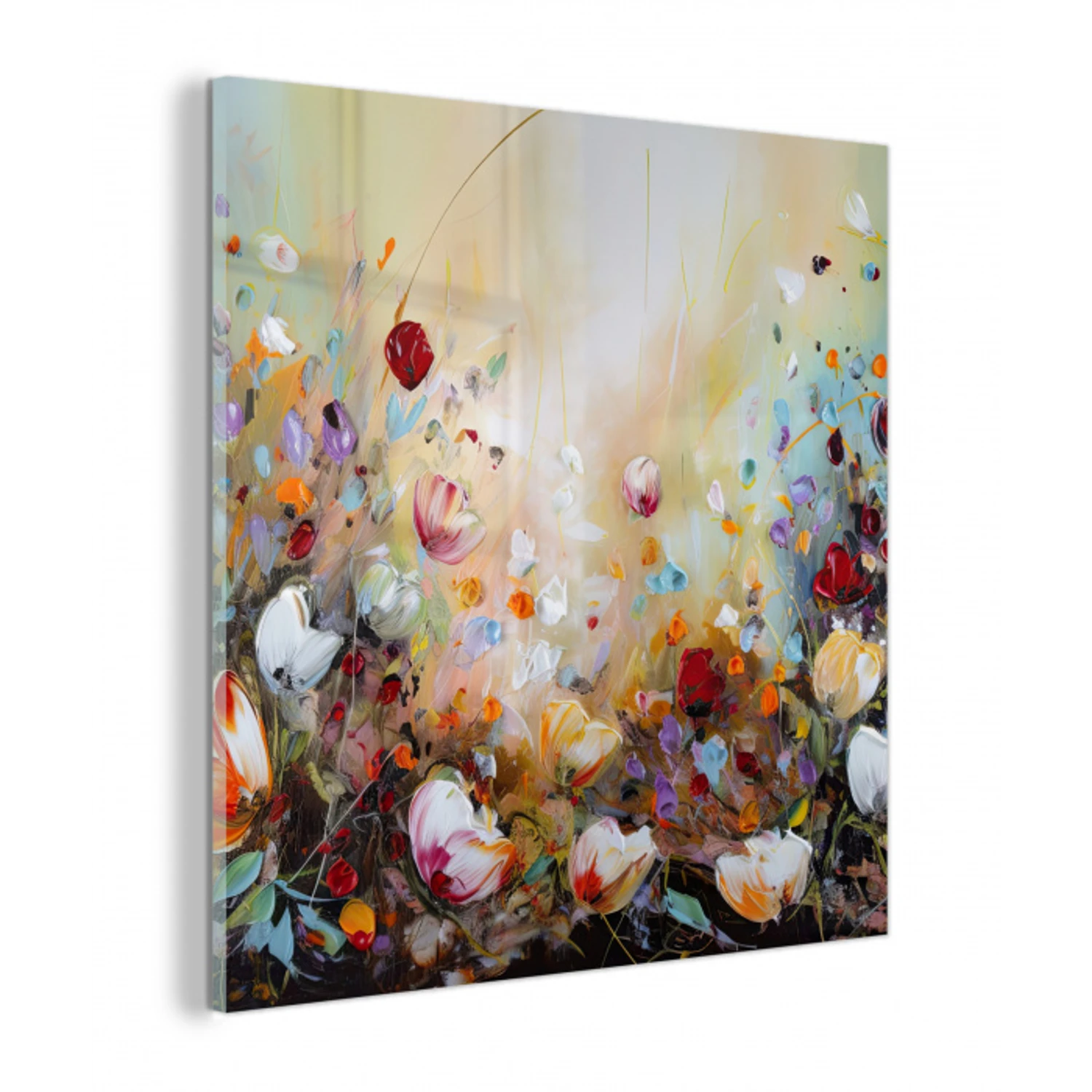 Olieverf - Bloemen - Kleurrijk - Natuur plexiglas 5mm klein -z3d