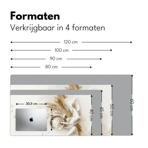 Bloem - Hout - Tarwe Muismat XXL klein -sfeer5