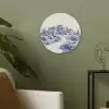 Rustiek - Landgoed - Blauw Akoestische PET Vilt - Rond klein -sfeer2