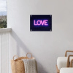 Neon - Love - Valentijn tuinposter los doek klein -sfeer8