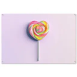 Hart - Lolly - Snoep tuinposter los doek groot -3d