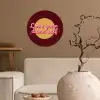 love your damn self - Cirkel - Glitter - Rood Wandcirkel behangsticker klein -sfeer1