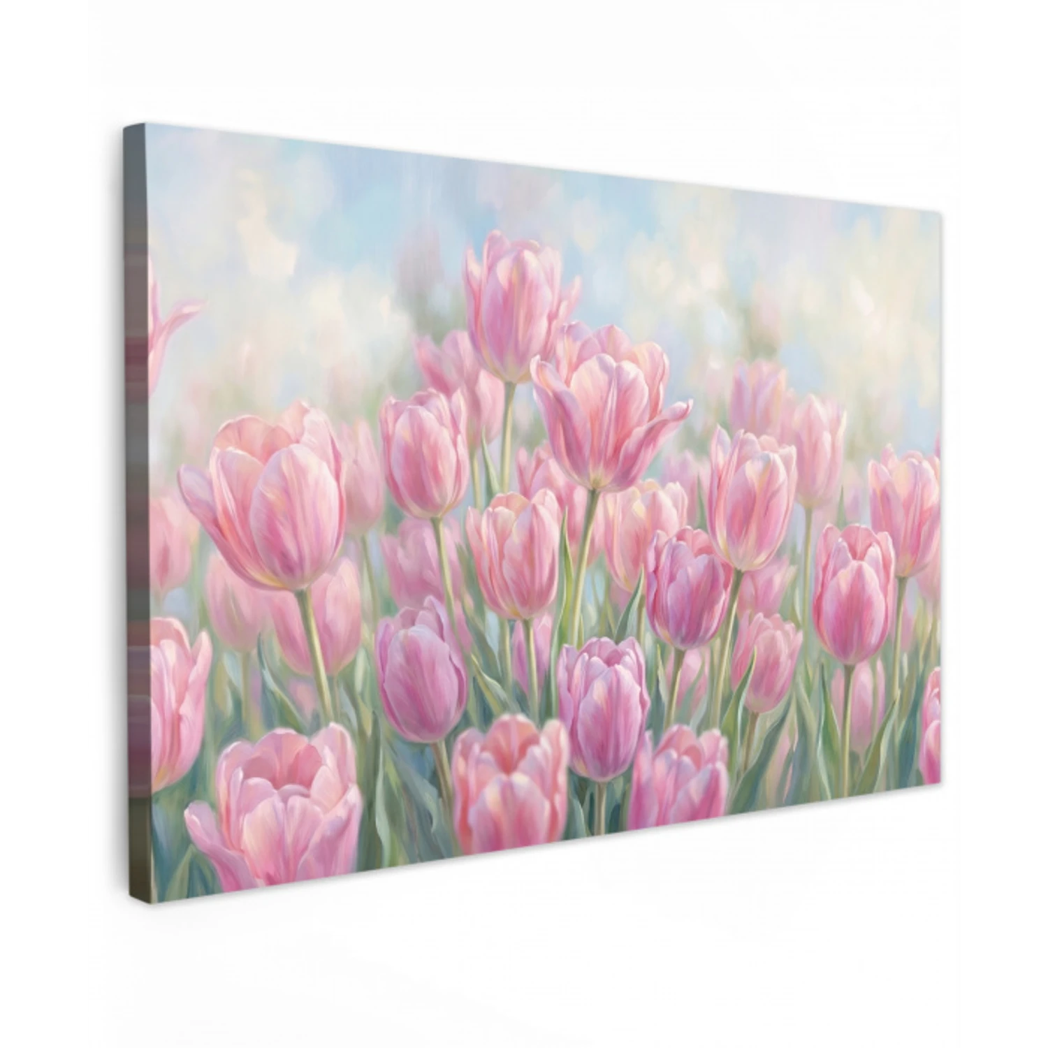 Tulpen - Veld - Lente - Roze canvas 2cm klein -z3d