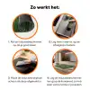 Panter - Zebrapatroon - Groen Inductie beschermer vinyl 3mm klein -zzzzzzz-td-werking