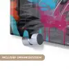 Kat - Graffiti - Dieren - Kleuren - Grijs plexiglas 5mm klein -zzsysteem_NL