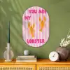 Lobster - Love - Valentijn Wandcirkel Ovaal Forex klein -sfeer2