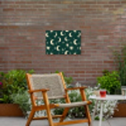 Manen - Sterren - Groen Tuinposter op houten frame 2 cm dik klein 845 -sfeer3