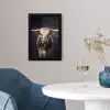 Stier - Kleurrijk - Hoorns fotolijst zwart zonder passe partout klein -sfeer4