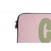 Chase greatness - Groen - Roze - Retro laptophoes neopreen klein -detail