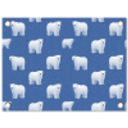 IJsbeer - Patroon - Blauw tuinposter los doek klein 239 -3d