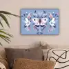 Vlinder - Vleugels - Stippen - Bloemen canvas 2cm klein -sfeer1