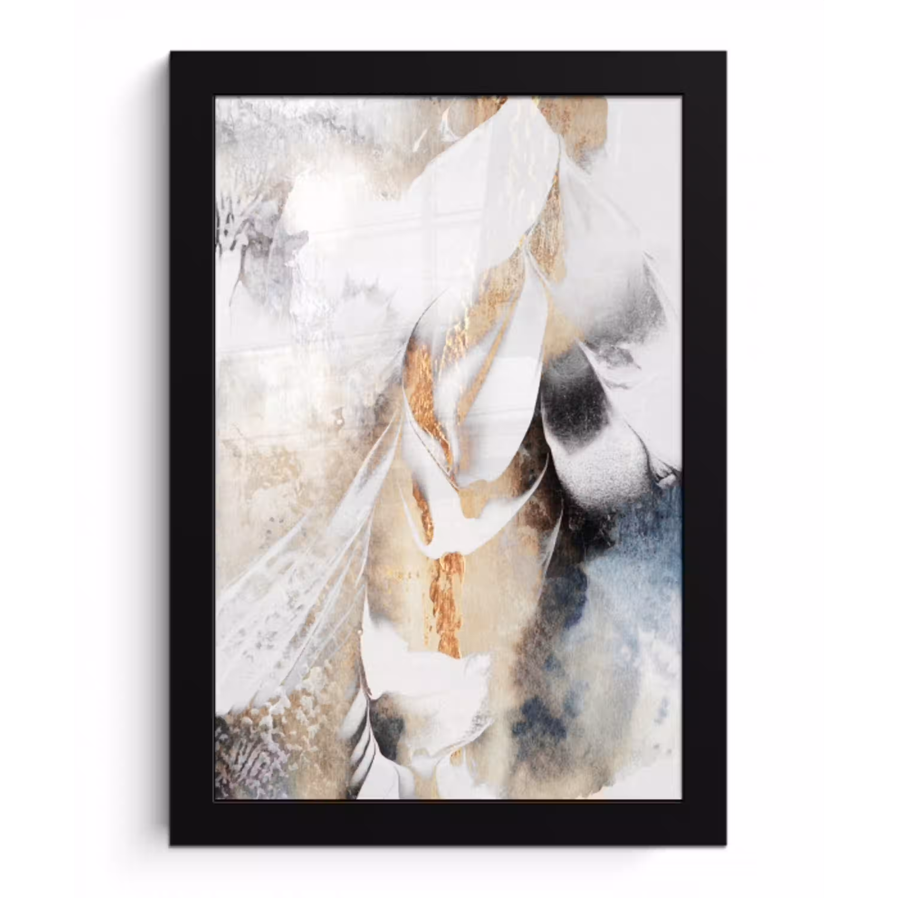 Abstract - Gold - Design - Luxe fotolijst zwart zonder passe partout klein -3d