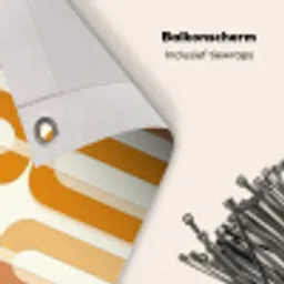 U-vorm - Retro - Oranje Balkonbeschermer Duitsland klein 596 -closeup_NL
