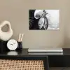 Vissen - Chef - Zwart - Wit poster papier klein -sfeer1