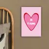Hart - Frans - Valentijn - Roze canvas 2cm klein -sfeer3