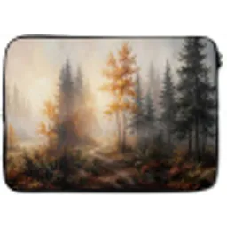 Bospad - Herfstbladeren - Natuur - Schilderachtig - Oranje laptophoes neopreen klein -zkaufland3dotto