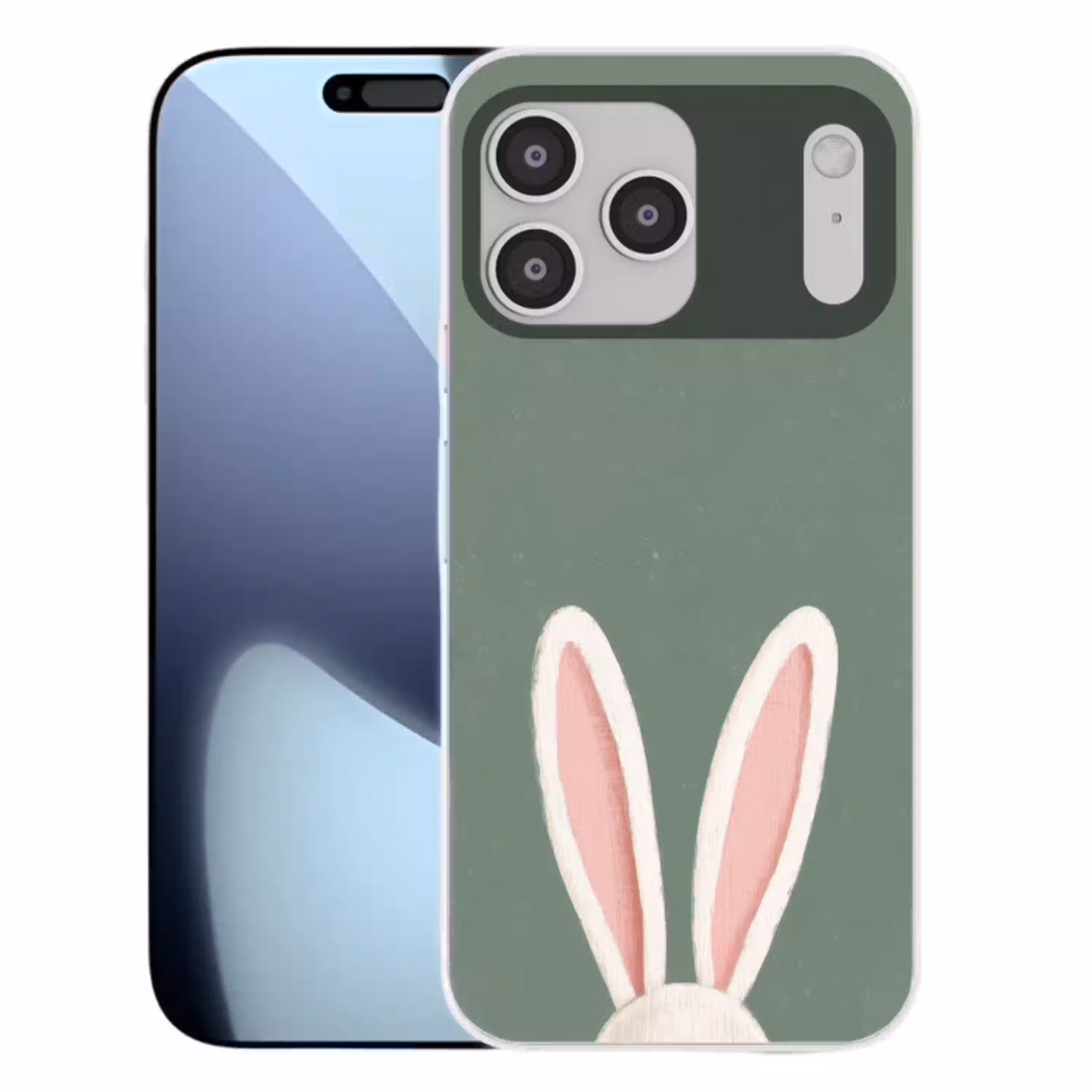 Hazen - Oren - Roze Telefoonhoesje iPhone 17 Pro Max klein -3d