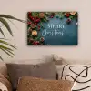 Merry Christmas - Blauw - Kerst - Winter canvas 2cm klein -sfeer1