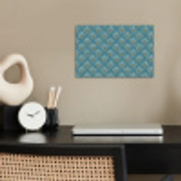 Symmetrisch - Patroon - Blauw poster papier klein 62 -sfeer1