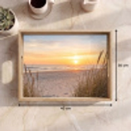 Zonsondergang - Duinen - Zee Dienblad Rechthoek middel -USP_Formaat