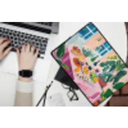 Tafel - Wijn - Fruit laptophoes neopreen klein -bureau