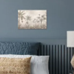 Jungle - Banenboom - Kolibrie - Beige poster papier klein -sfeer2
