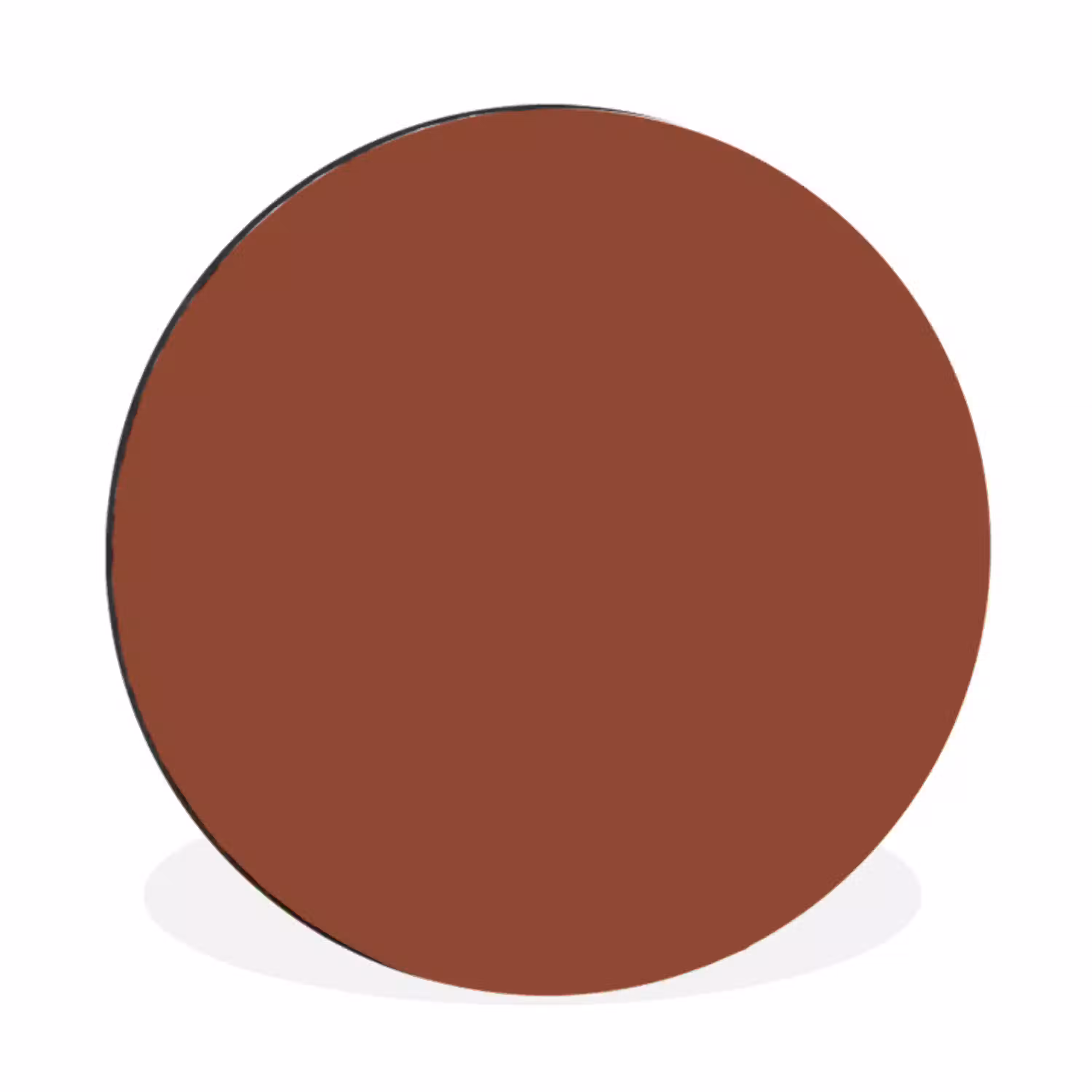 Burnt - Mahogany - Terracotta Wandcirkel aluminium klein 190 -3d