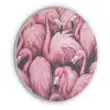 Flamingo - Roze - Dieren Akoestische PET Vilt - Rond klein -3d