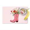 Cowboylaarzen - Roze - Boeket - Bloemen Placemat vinyl groot -zzzproduct_Kitchenyeah-website