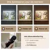 Paard - Wit - Bos - Bloemen - Planten Light Box met batterij (Wandlamp kind) middel -USP_lichtkleurNL