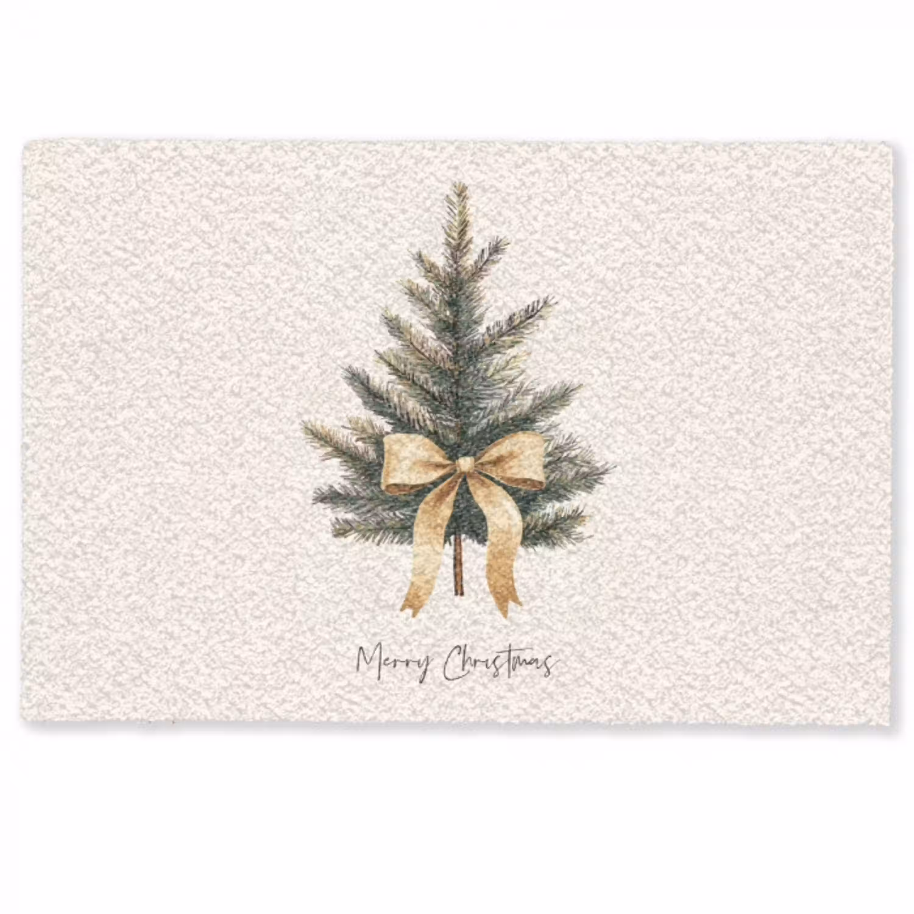 Kerstboom - Kerst - Merry Christmas - Beige Deurmat klein -zkaufland3d
