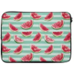 Watermeloen - Strepen - Groen laptophoes neopreen klein 279 -zkaufland3dotto
