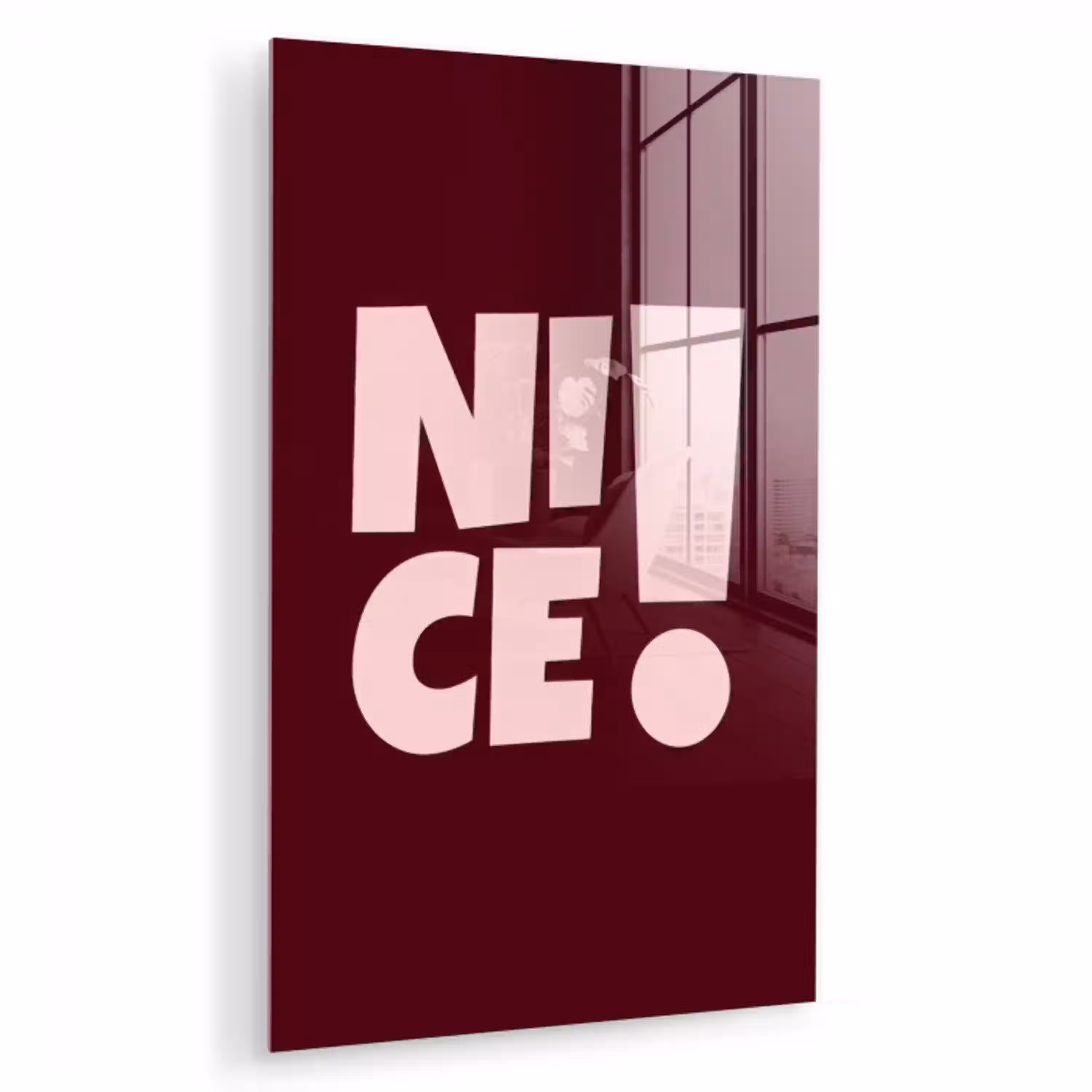 Nice - Uitroepteken - Rood plexiglas 5mm klein -zzzproduct_nieuw