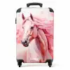 Roze Renner Koffer - NBS - Handbagage middel -productfoto_recht