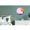 Vlakken - Abstract - Rechthoekig - Oranje Wandcirkel aluminium klein -slaapkamer