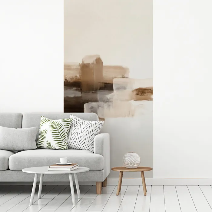 Penseelstreken - Abstract landschap - Rust fotobehang vinyl groot -woonkamer