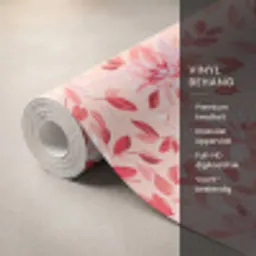 Botanisch - Bloemen - Rood Behang Vinyl klein 1060 -USP_closeupNL
