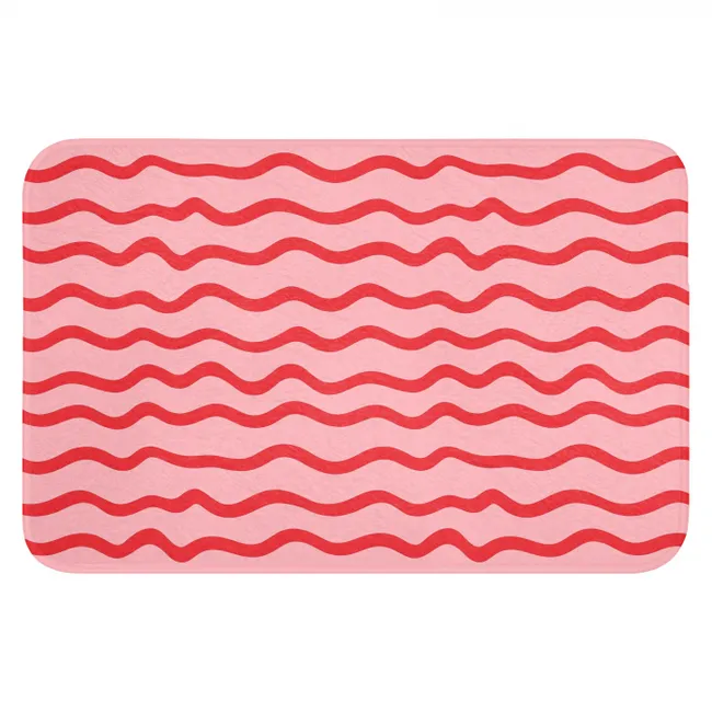 WC Mat - Speels - Patroon - Rood