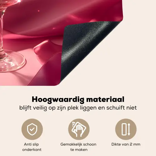 Cocktail - Pink - Luxe Inductie beschemer met haakjes klein -ky-onderkant-nl