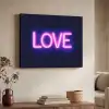 Neon - Love - Valentijn Textielframe zwart klein -sfeer3
