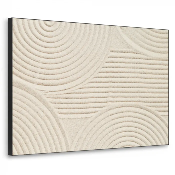 Patroon - Abstract - Wit Textielframe zwart klein -3d