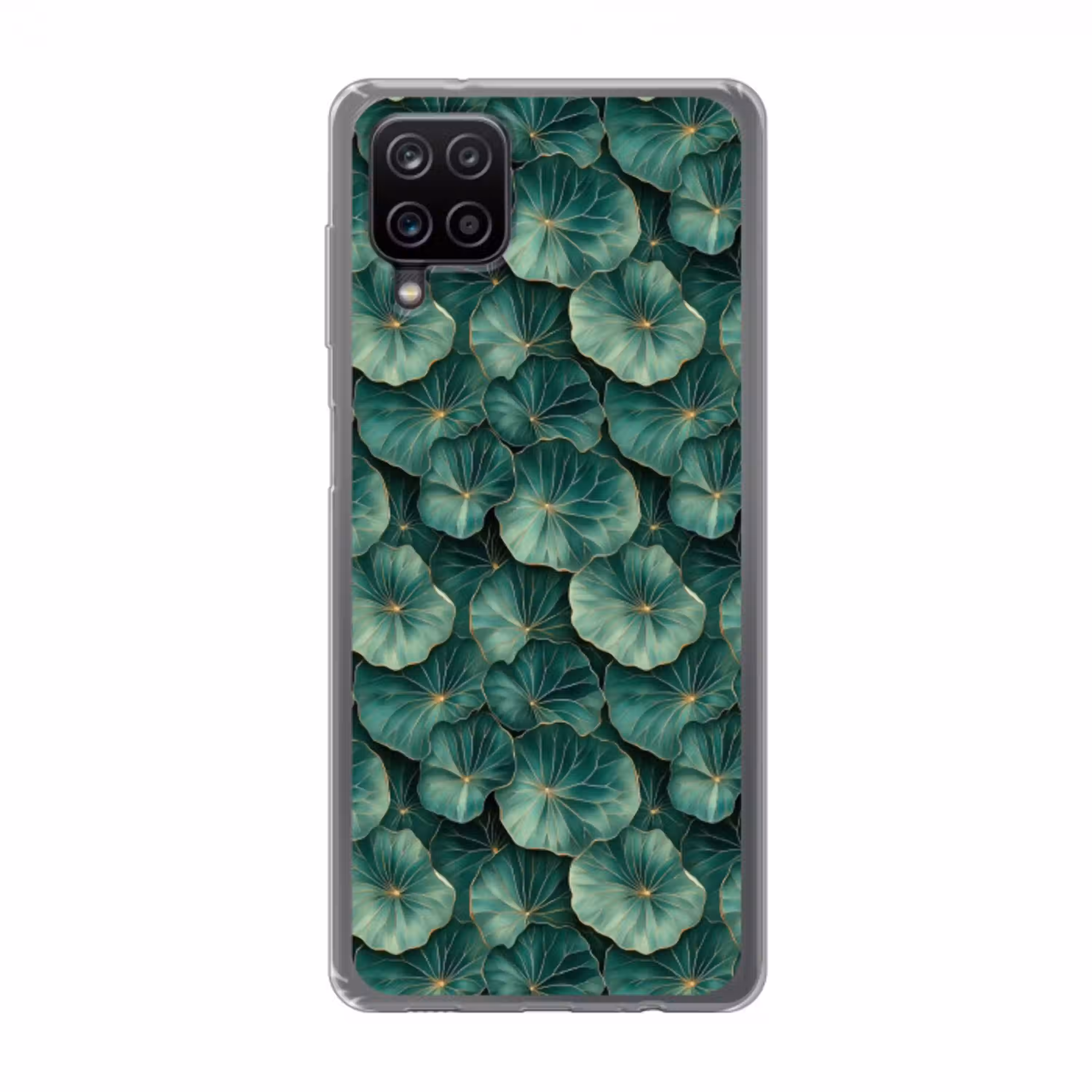 Patroon - Bladeren - Groen Telefoonhoesje Samsung Galaxy A12 klein 372 -3d