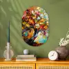 Boom - Abstract - Kleurrijk - Bloemen Wandcirkel Ovaal Forex klein -sfeer2