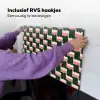 Vlechtpatroon - Groen - Roze - Geometrisch Inductie beschemer met haakjes klein 777 -ky-ophangen-nl