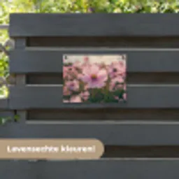 Bloemen - Paars - Wazig tuinposter los doek klein -sfeer3