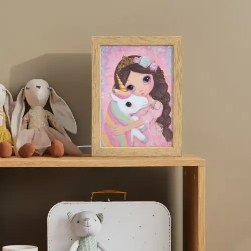 Meisje - Eenhoorn - Glitter Light Box met kabel klein -sfeer2_kind