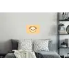 Koe - Oranje - Cartoon Muursticker klein -slaapkamer