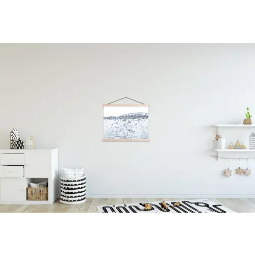 Luchtbellen - Water - Dynamisch textielposter latten blank klein -kinderkamer
