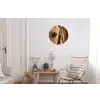 Paard - Oog - Bruin Wandcirkel aluminium klein -woonkamer